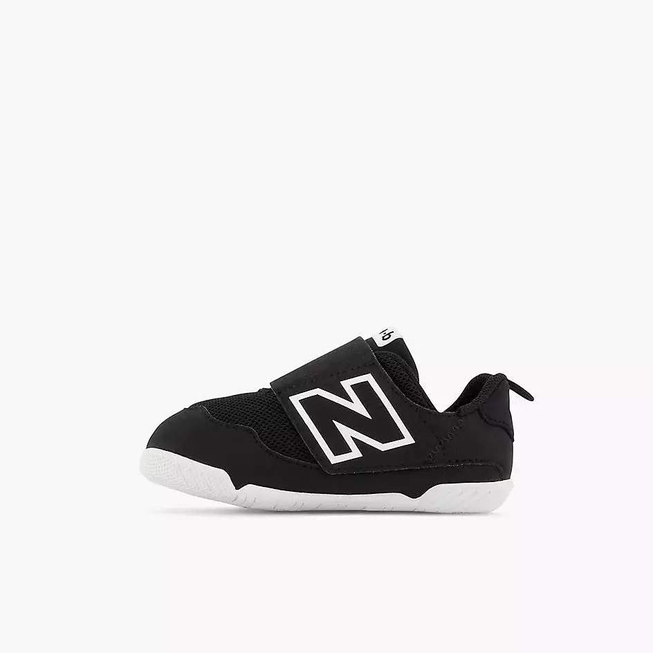 New Balance Black Baby/Toddler Sneaker with Hook & Loop Closure