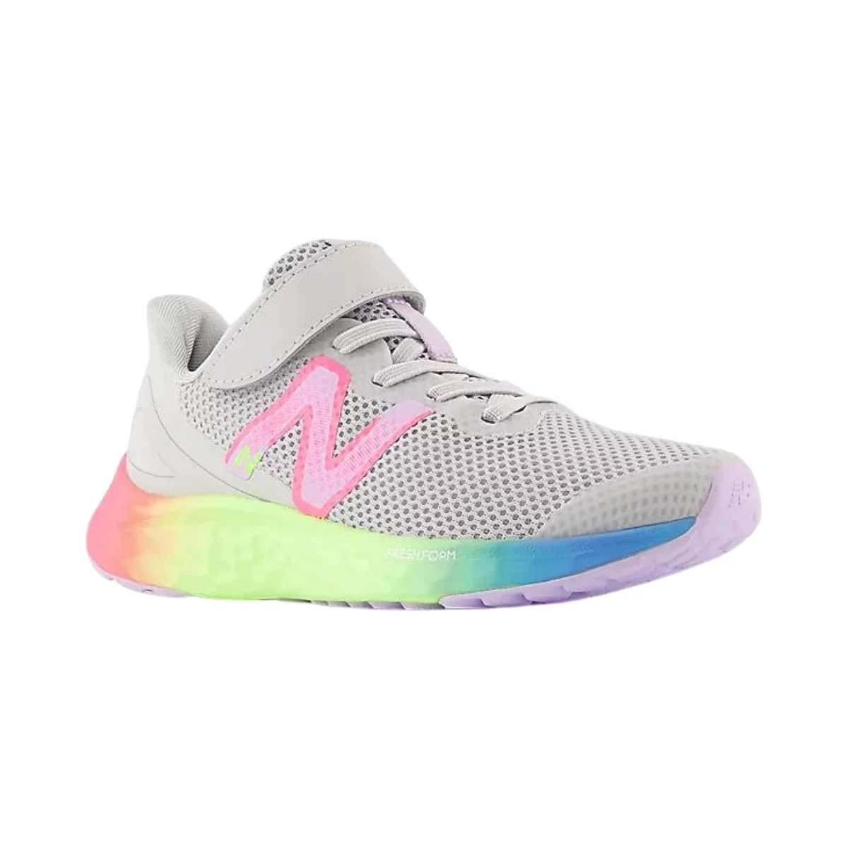 New Balance Girls Fresh Foam Arishi v4 Grade school Grey/Rainbow GPARIKG4