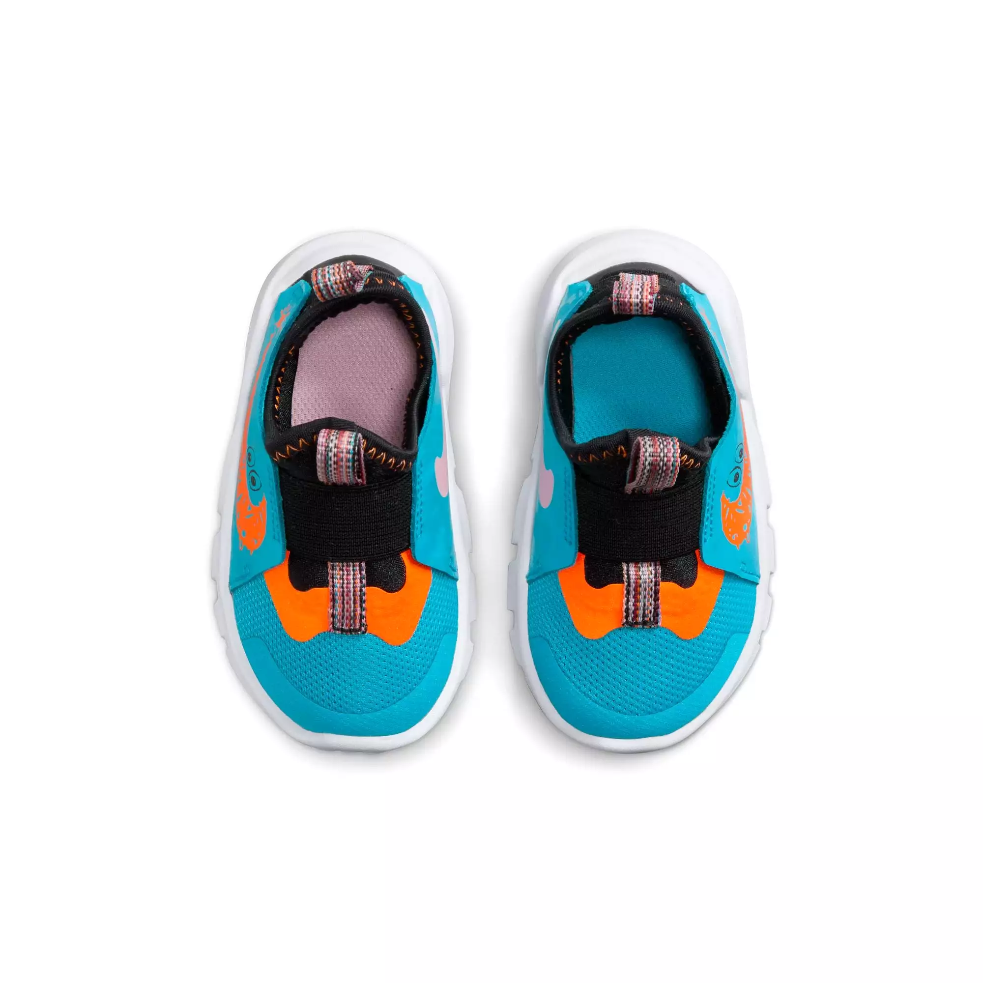 Nike Flex Runner 2 Lil Toddler Sneaker - Blue Lightning/Total Orange