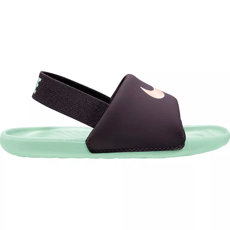 Nike Kawa Baby/Toddler Slide - Off Noir/Red Bronze/Mint Foam