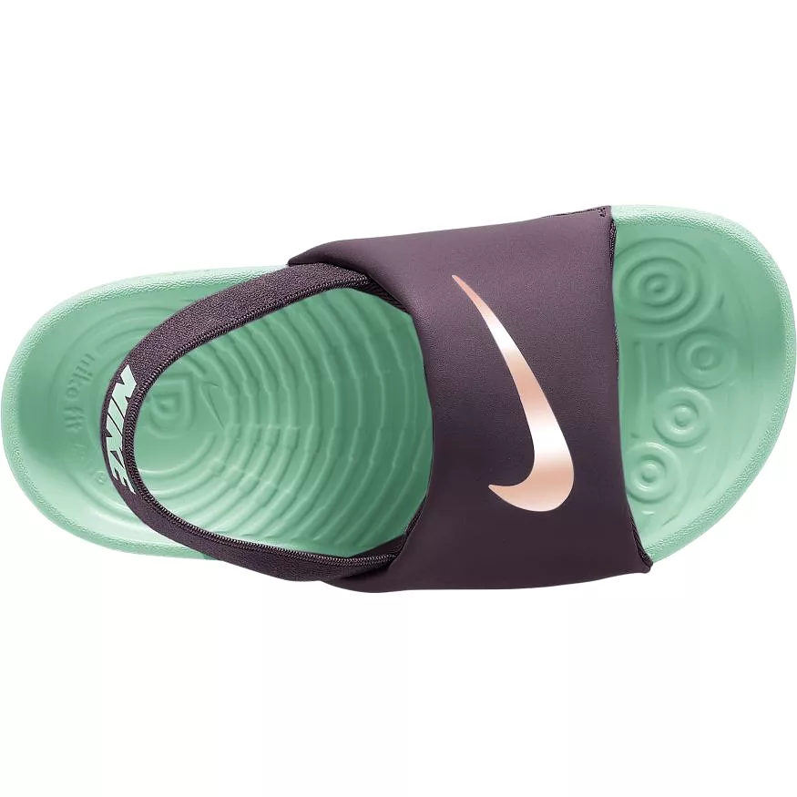 Nike Kawa Baby/Toddler Slide - Off Noir/Red Bronze/Mint Foam