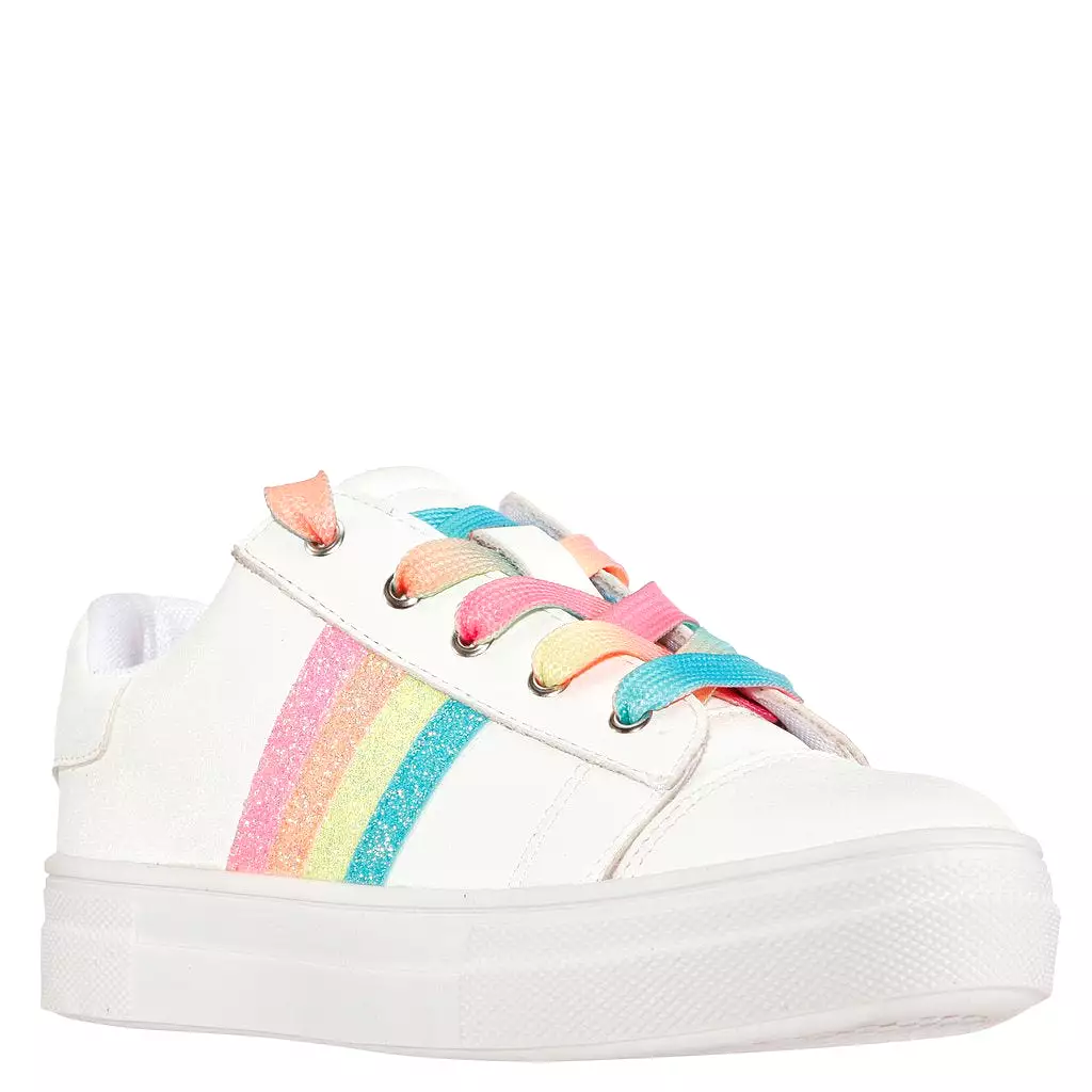 Nina Girls white shimmer rainbow stripe Karsen sneaker - Buy online now!