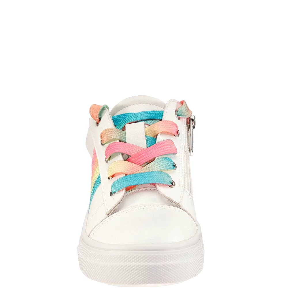 Nina Girls white shimmer rainbow stripe Karsen sneaker - Buy online now!