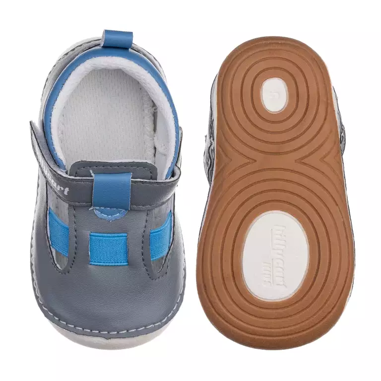 NOAH grey and blue sandals for baby and toddler boys