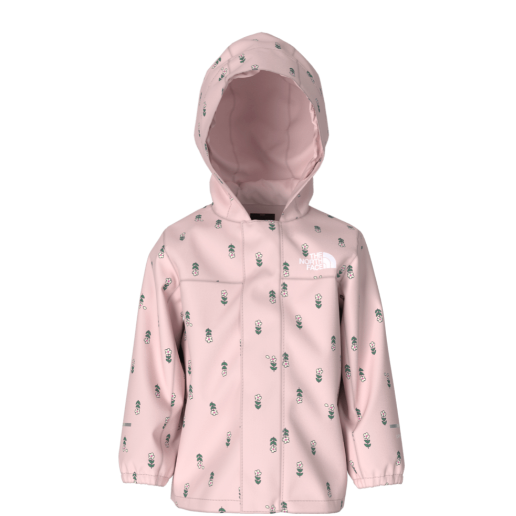 North Face Pink Floral Baby Rain Jacket