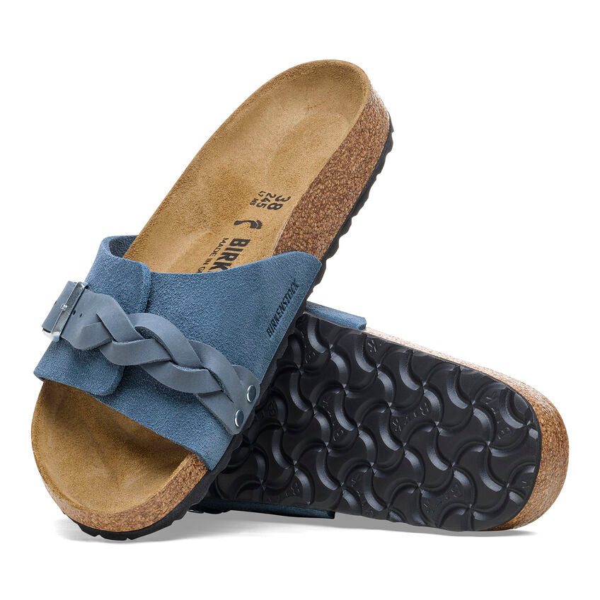 Oita Braided - Blue Leather and Suede || Oita tressée - Suède et cuir bleu