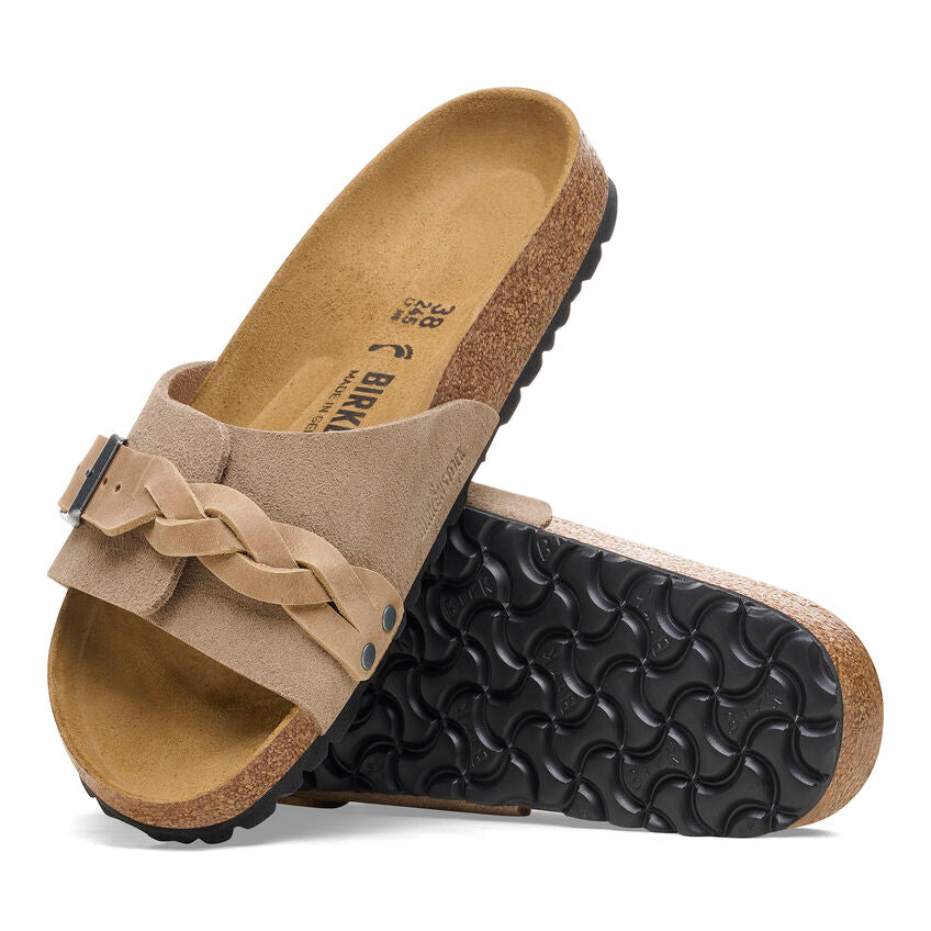 Oita Braided - Taupe Leather and Suede