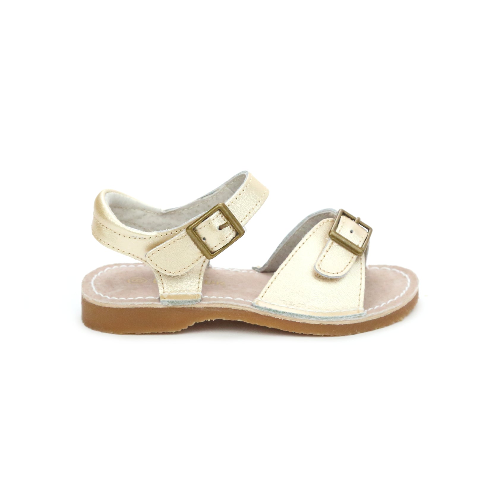 Olivia Open Toe Leather Buckle Sandal