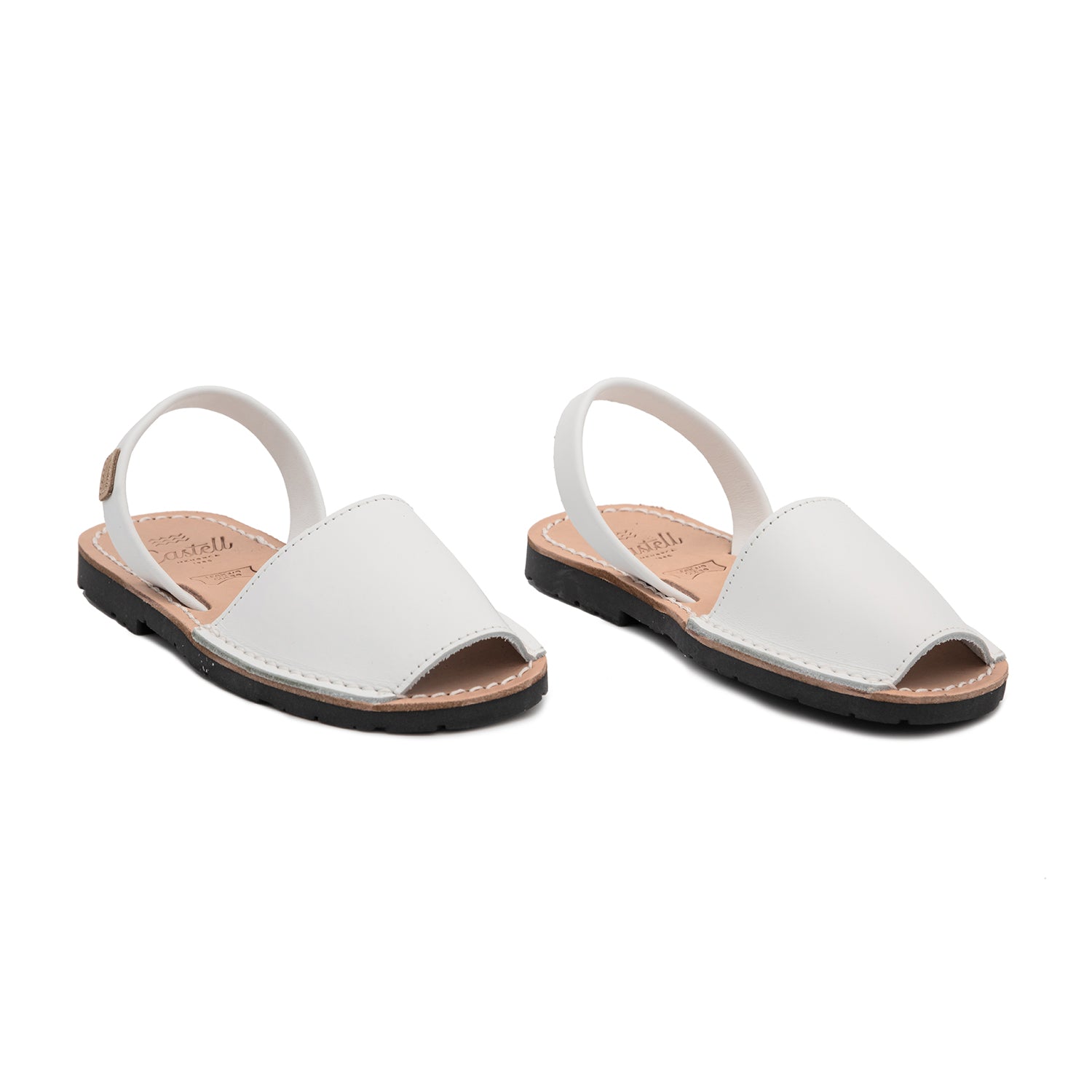 Open Toe Leather Kids Menorcan Sandal - Iker 1097 Rustic