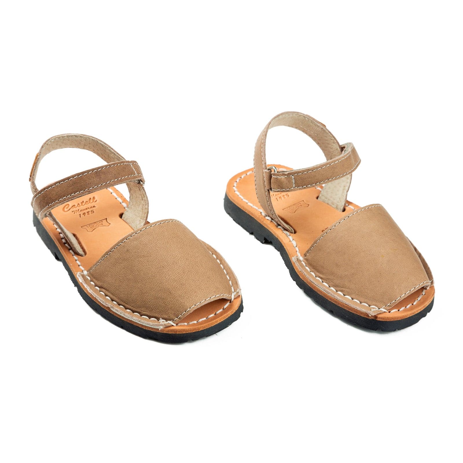 Open Toe Leather Menorcan Sandal for Kids - Iker 1002 Tuscany