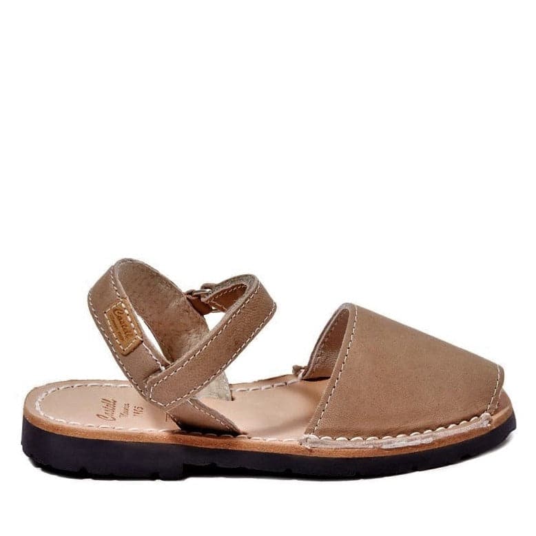 Open Toe Leather Menorcan Sandal for Kids - Iker 1002 Tuscany