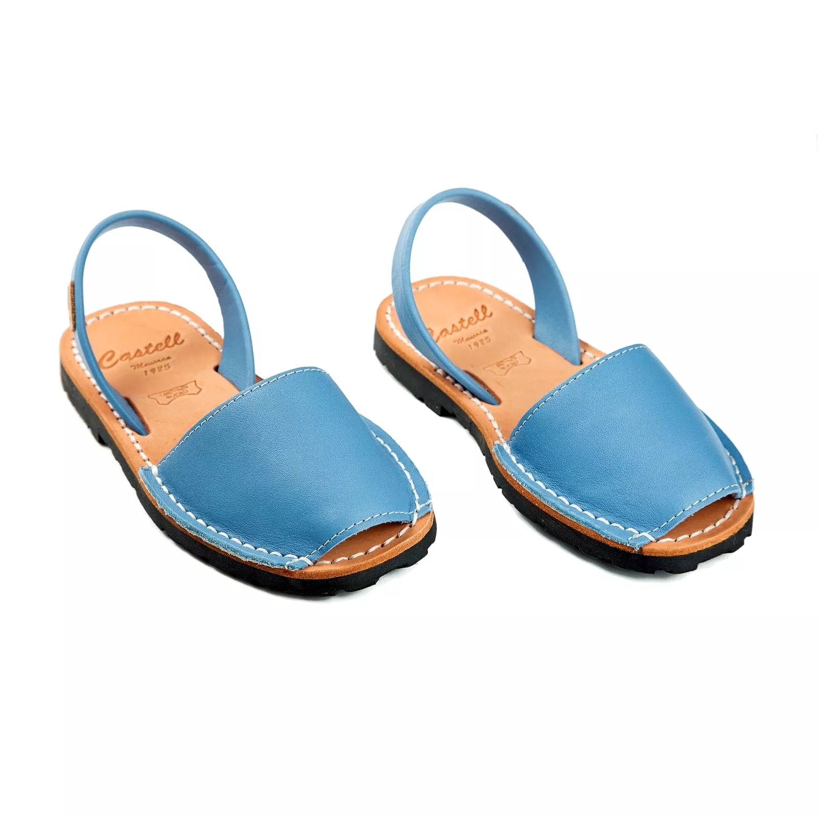 Open Toe Leather Menorcan Sandal for Kids - Iker 1097 Leather.