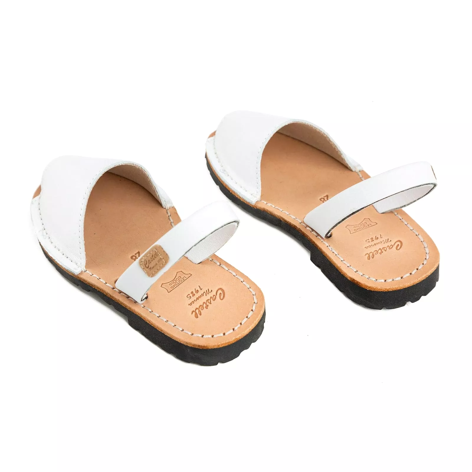 Open Toe Leather Menorcan Sandal for Kids - Iker 1097 Leather.