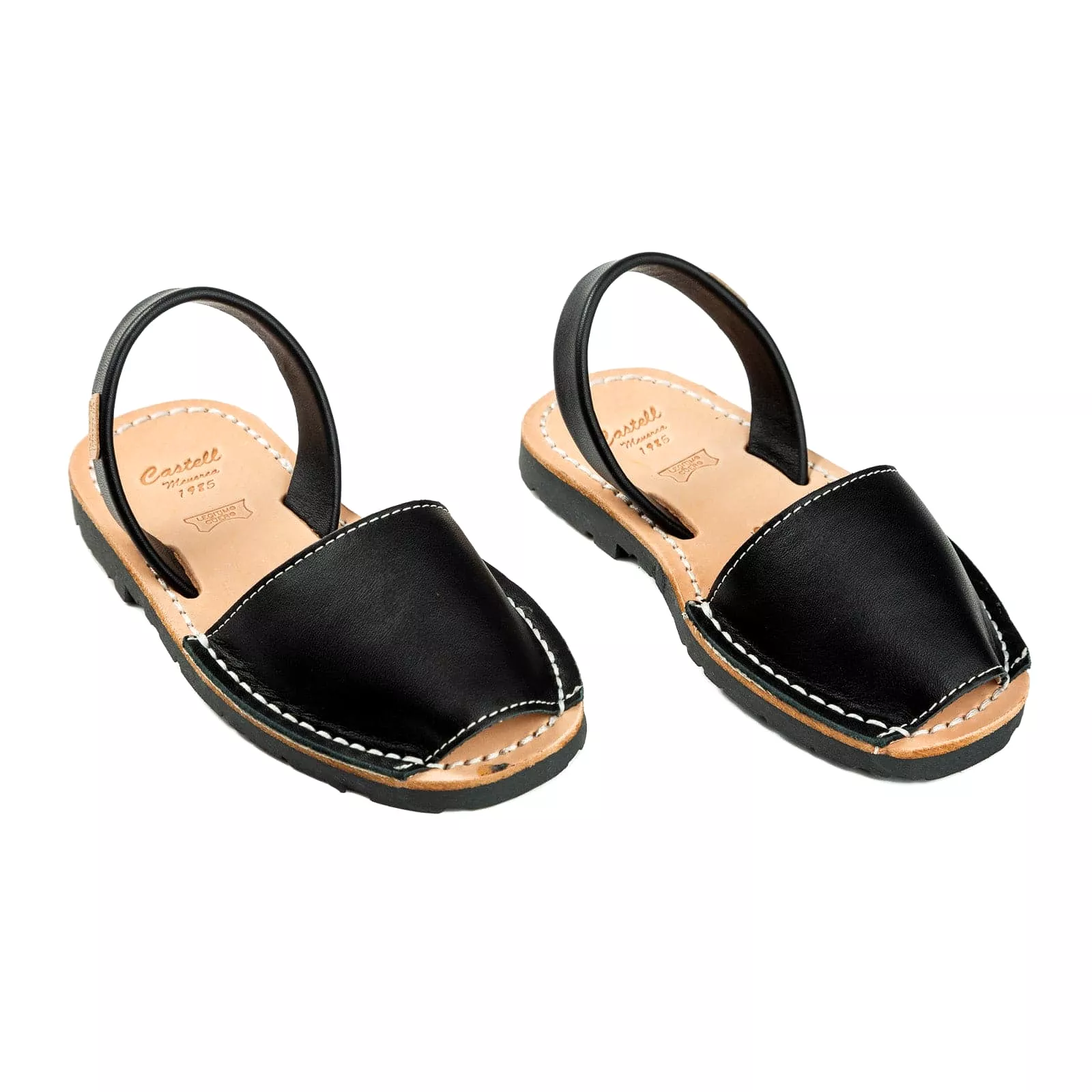 Open Toe Leather Menorcan Sandal for Kids - Iker 1097 Leather.