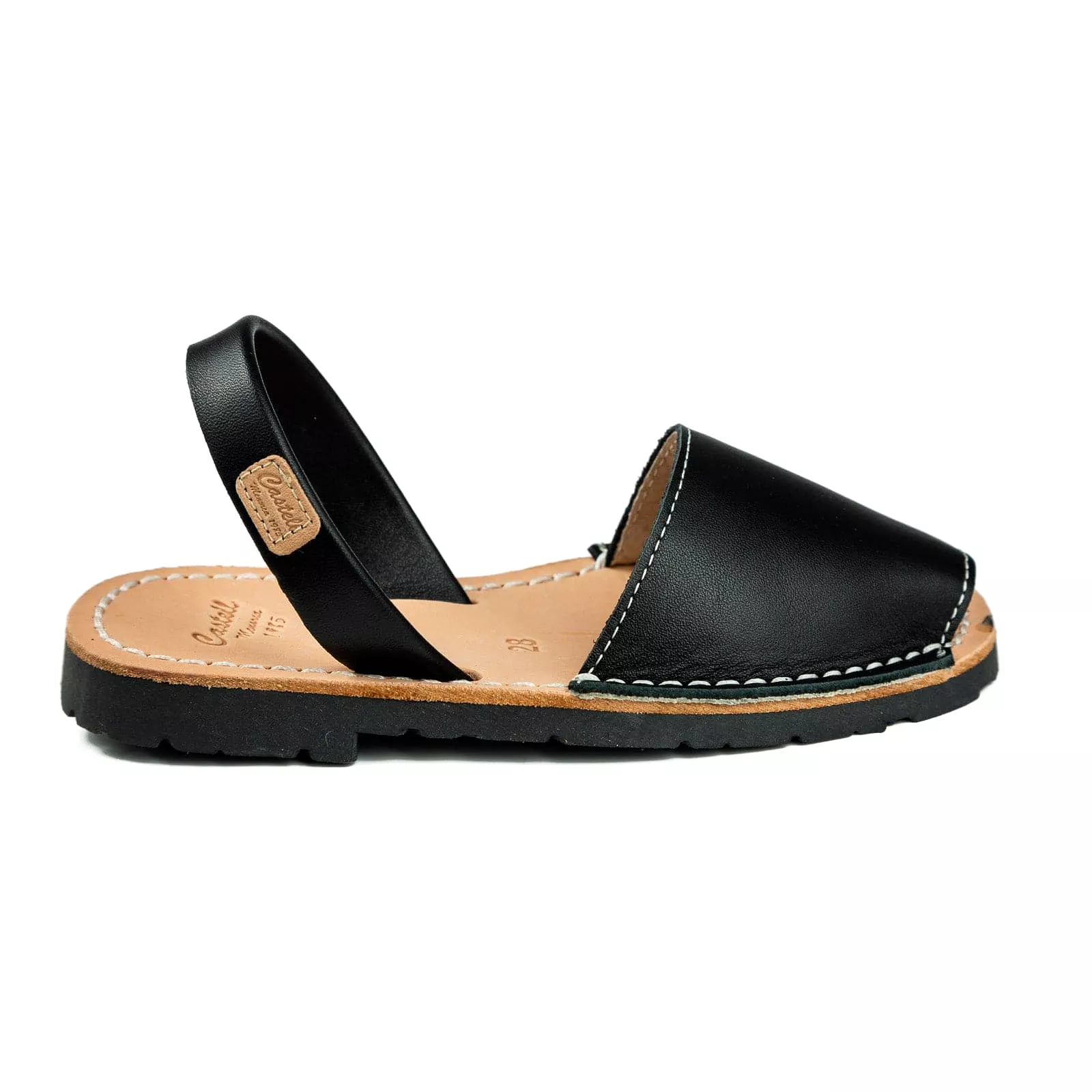 Open Toe Leather Menorcan Sandal for Kids - Iker 1097 Leather.