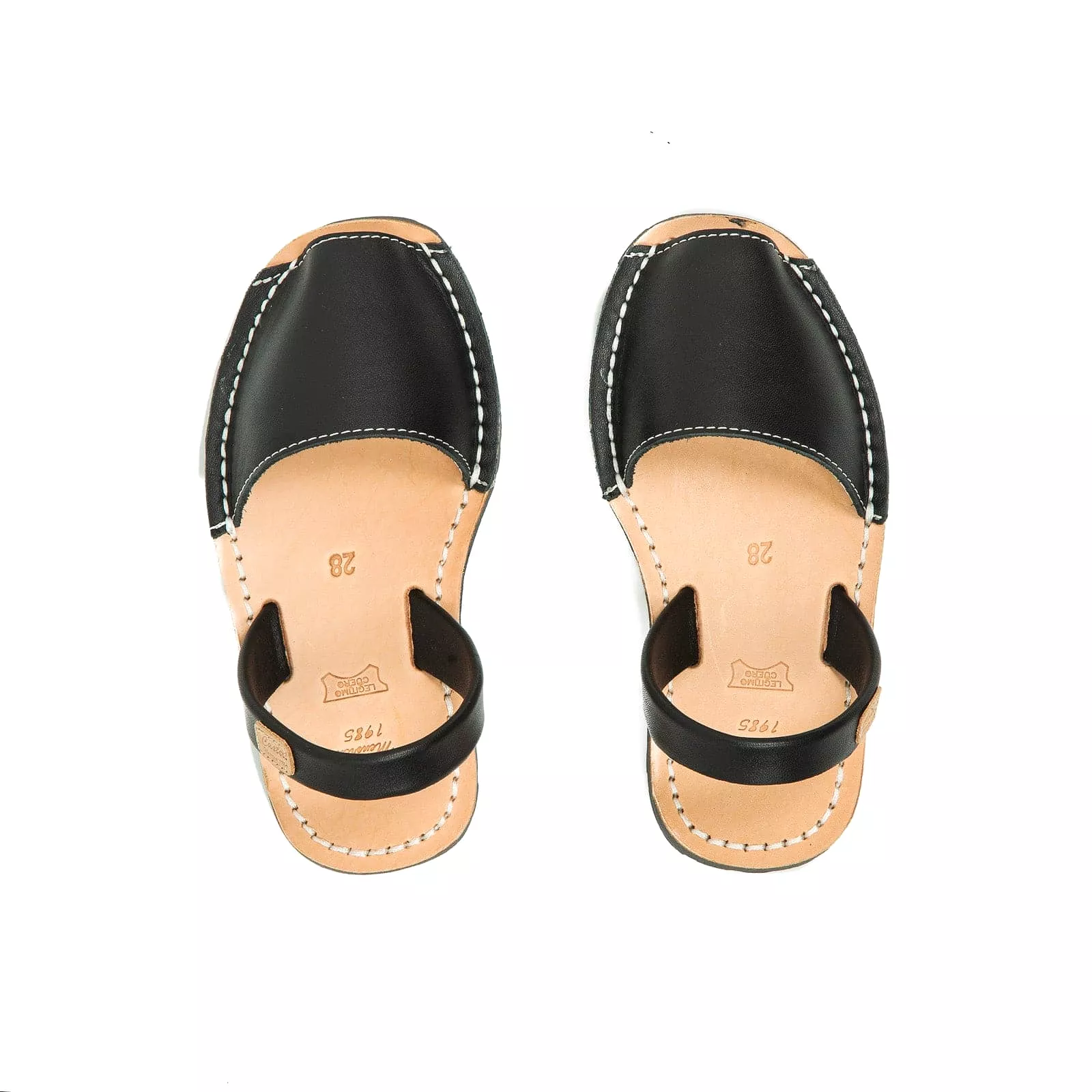 Open Toe Leather Menorcan Sandal for Kids - Iker 1097 Leather.