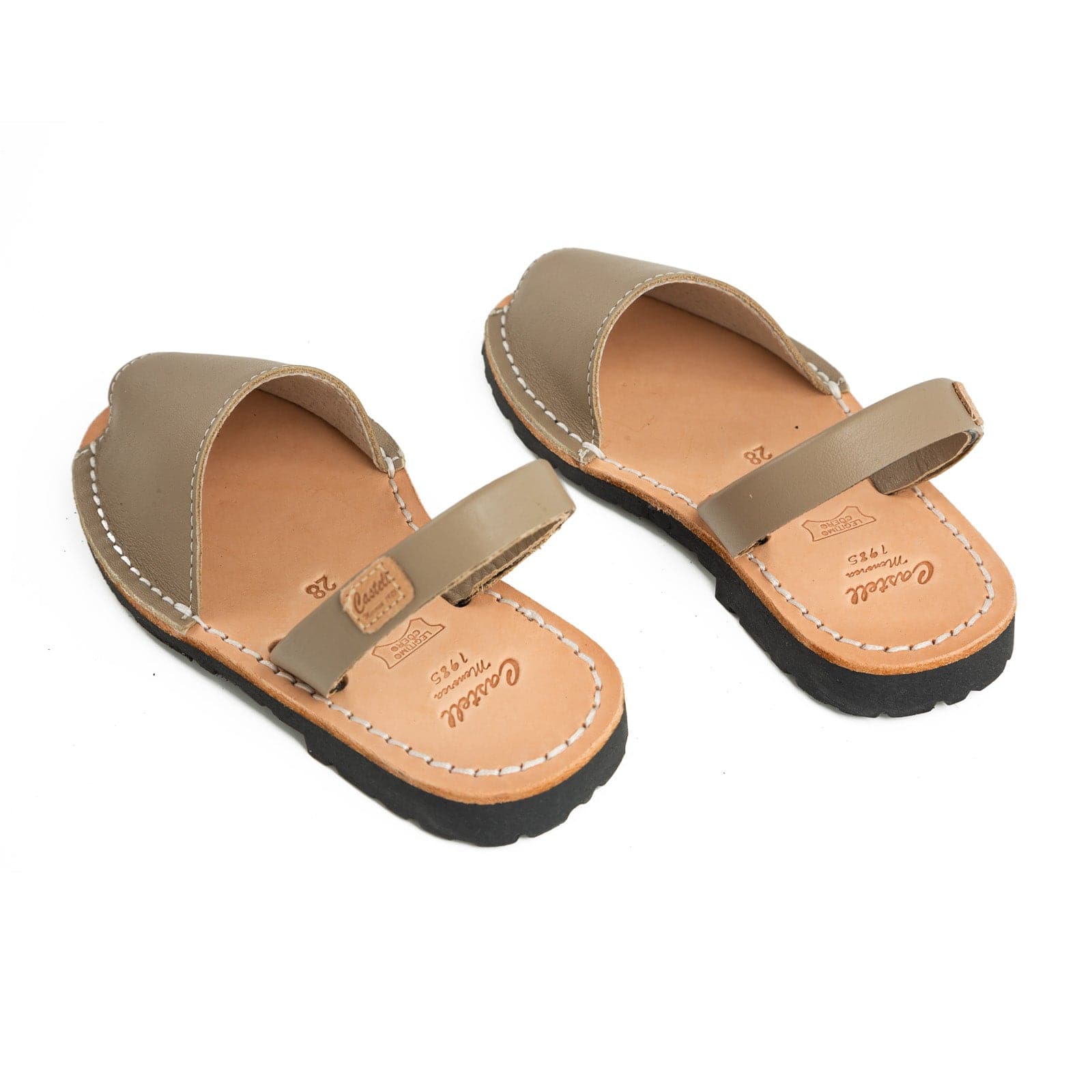 Open Toe Leather Menorcan Sandal For Kids - Iker 1097 Tuscany