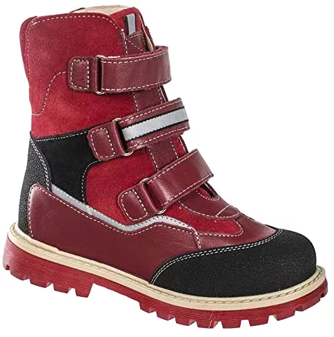 Orthopedic Winter Boots - High Top Insulated Shoes for Baby, Toddler, Kids - Girls & Boys - 3 Fasteners - Outdoor Autumn