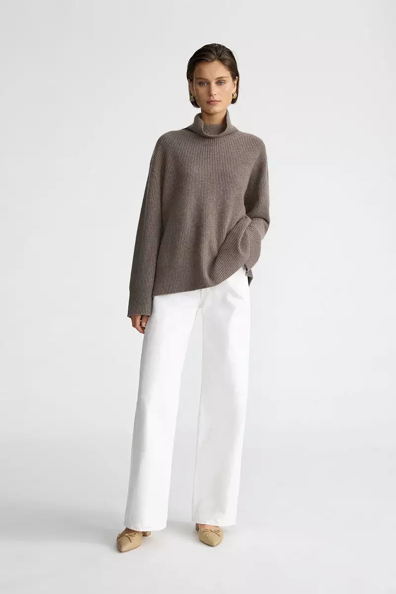 Oversized Turtleneck Sweater - Bracken | Shop Now