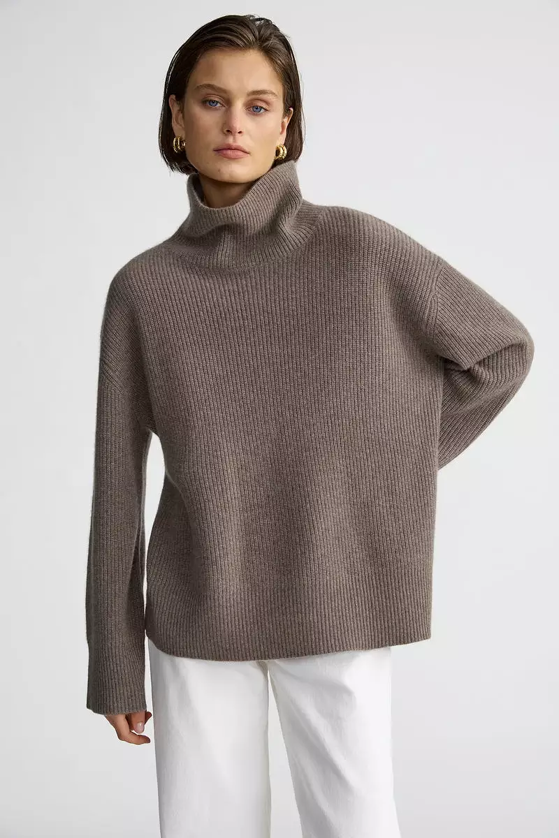 Oversized Turtleneck Sweater - Bracken | Shop Now