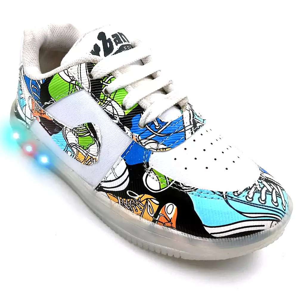 Patterned LED sneakers