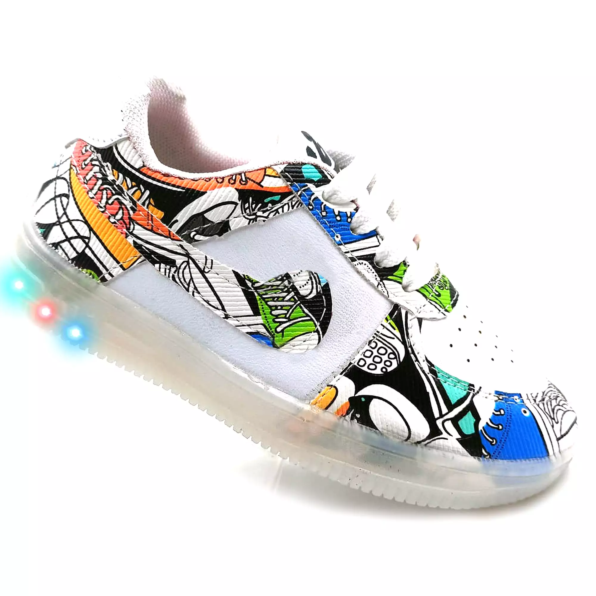 Patterned LED sneakers