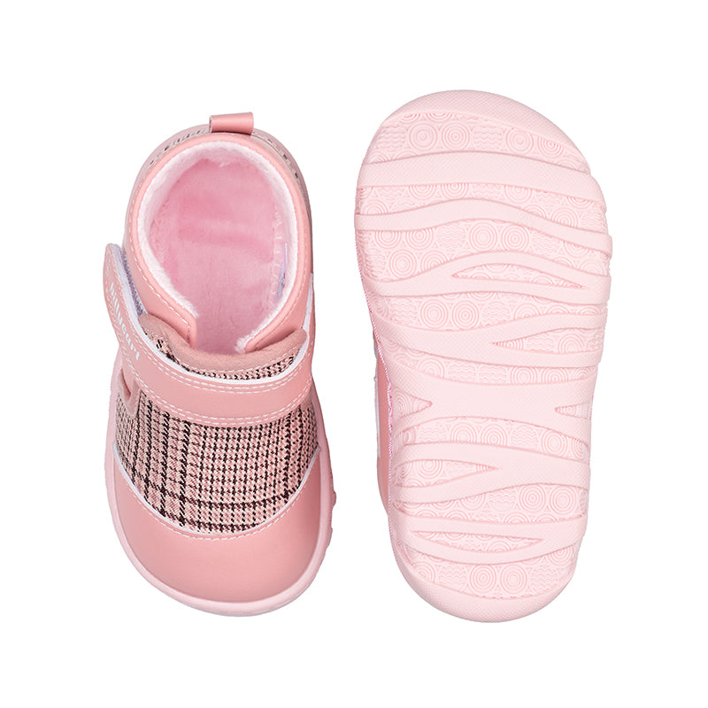 pink plaid girls baby toddler boots