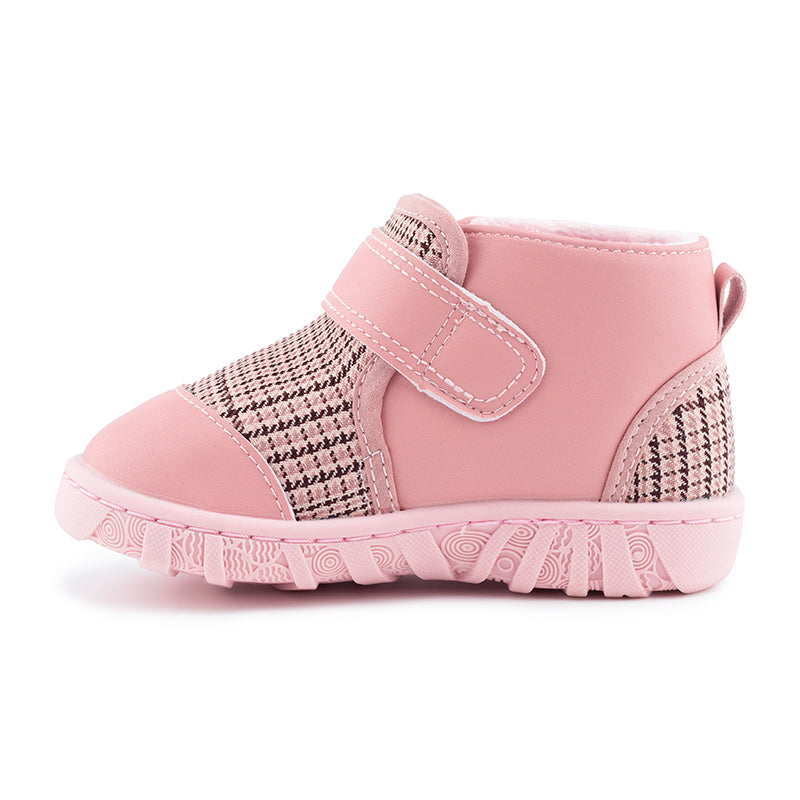 pink plaid girls baby toddler boots