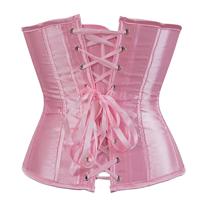 Pink Satin Corset Drag