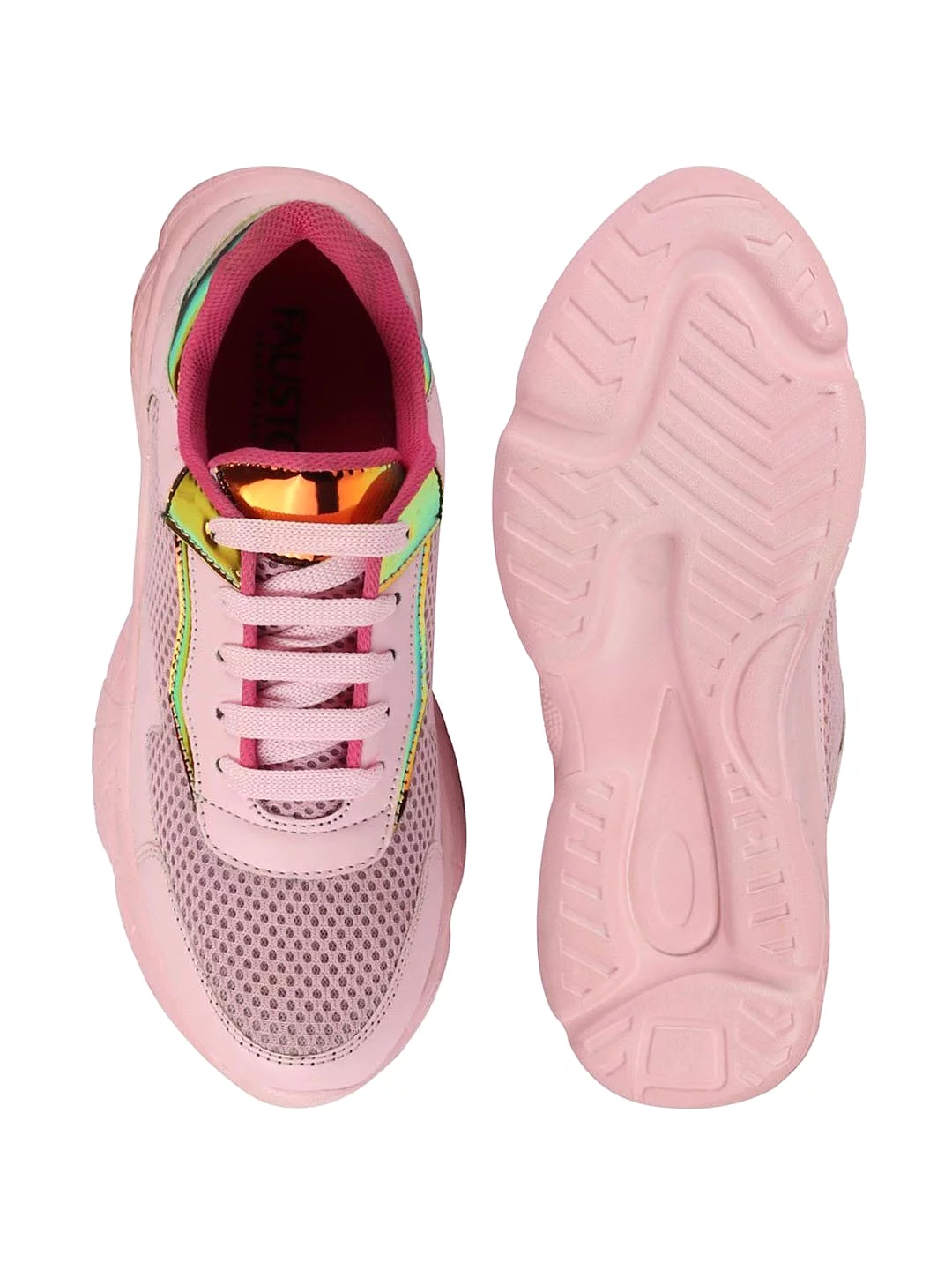 Pink Women's Lace Up Running Shoes - Sports & Outdoor