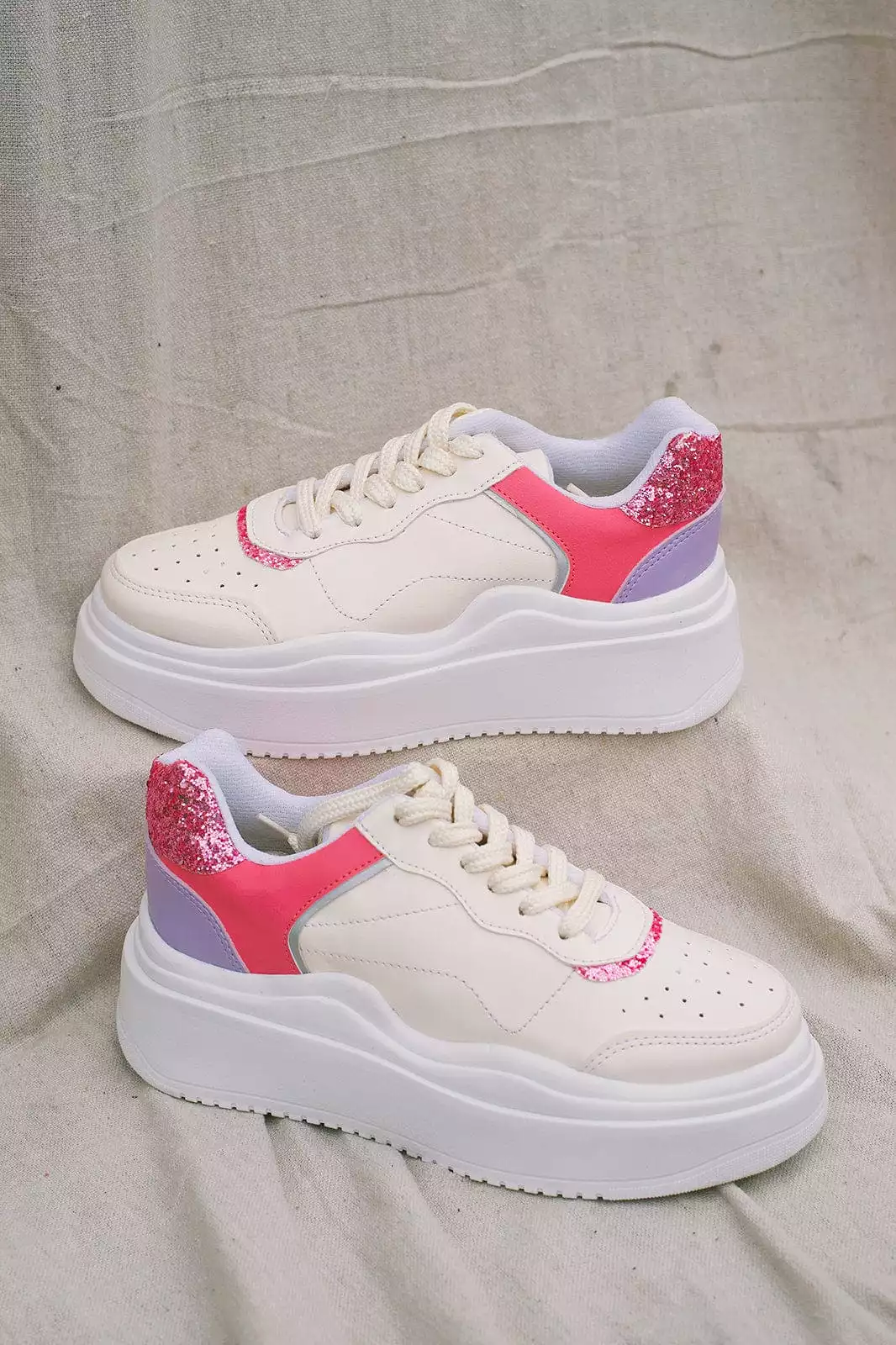 Pink Women's Platform Sneakers