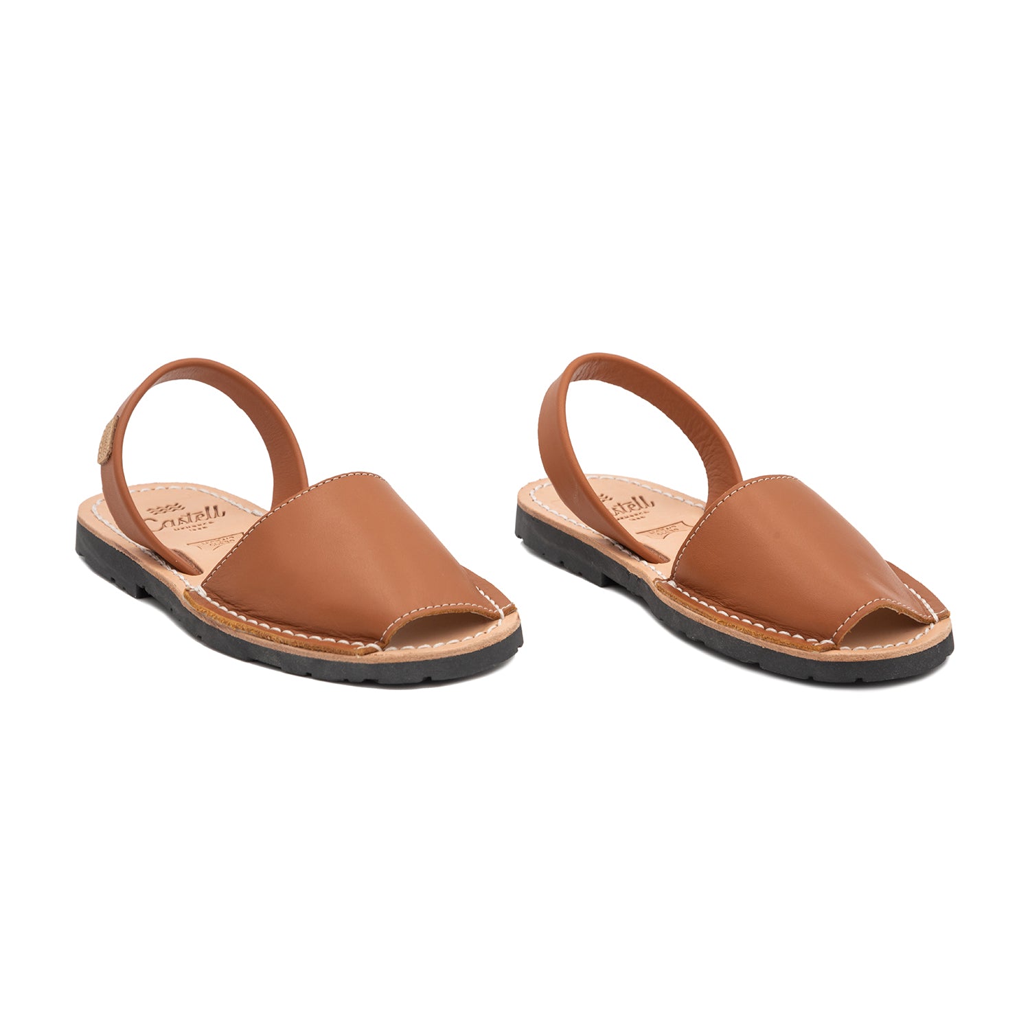 Plain Leather Avarcas Kids - 1097 N Iker Ciervo Piso.