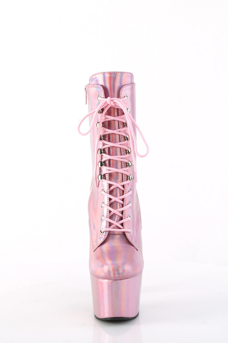 Pleaser holographic baby pink boots - Adore-1020HG 7-inch