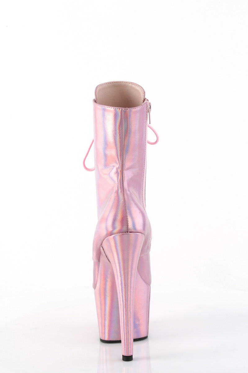 Pleaser holographic baby pink boots - Adore-1020HG 7-inch