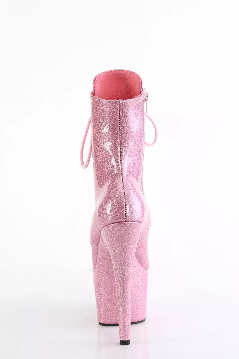 Pleaser USA Adore-1020GP Boots - Baby Pink Glitter 7inch