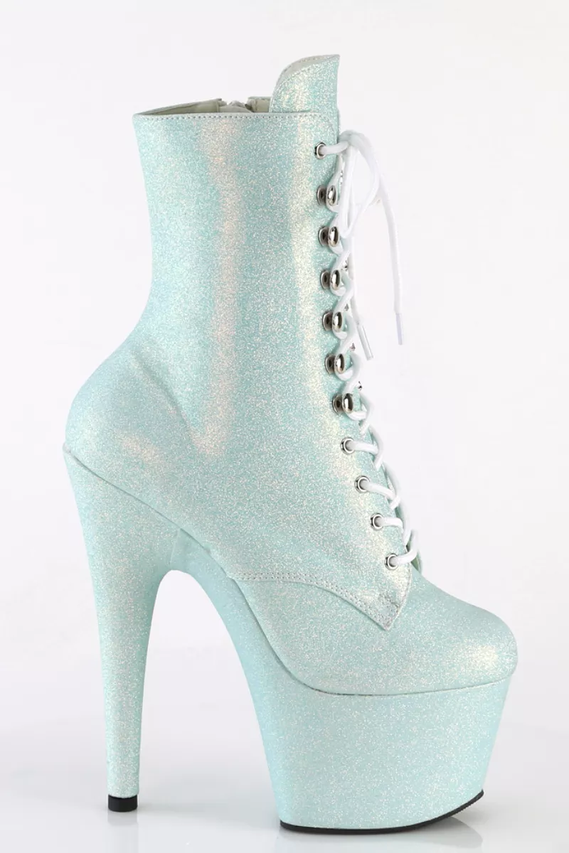 Pleaser USA Adore-1020SDG 7 Boots - Baby Blue Glitter