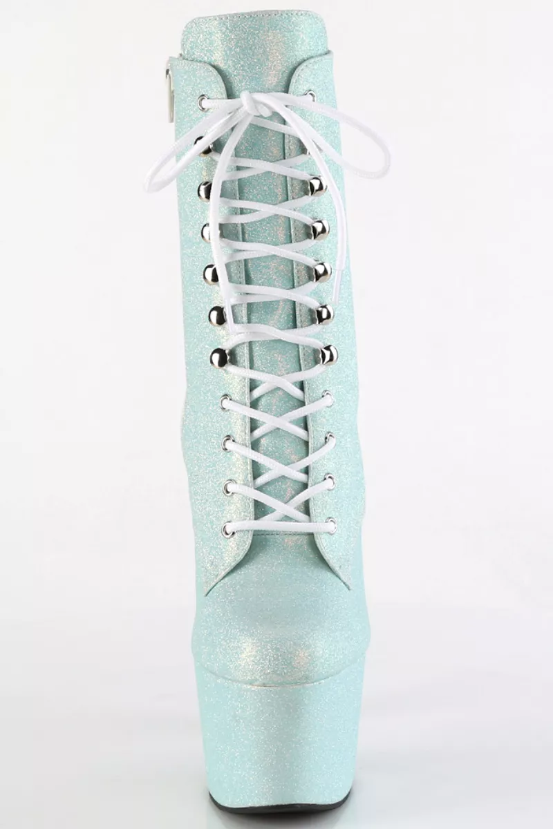 Pleaser USA Adore-1020SDG 7 Boots - Baby Blue Glitter