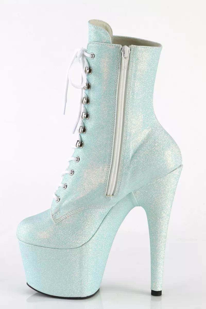 Pleaser USA Adore-1020SDG 7 Boots - Baby Blue Glitter