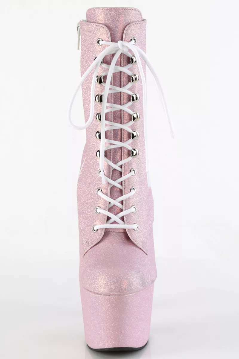 Pleaser USA Adore-1020SDG 7 Boots - Baby Pink Glitter - Shop Now