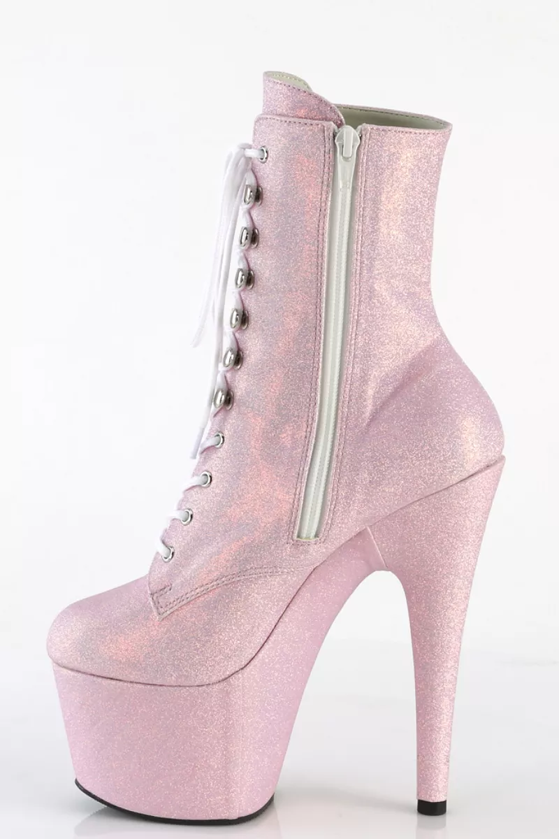 Pleaser USA Adore-1020SDG 7 Boots - Baby Pink Glitter - Shop Now