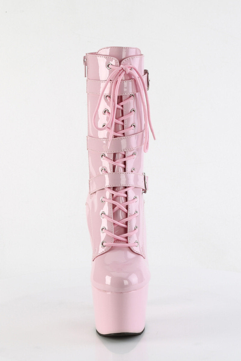 Pleaser USA Adore-1043 7-inch Boots - Patent Baby Pink