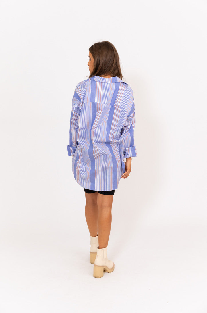 Plus-Size Striped Tunic