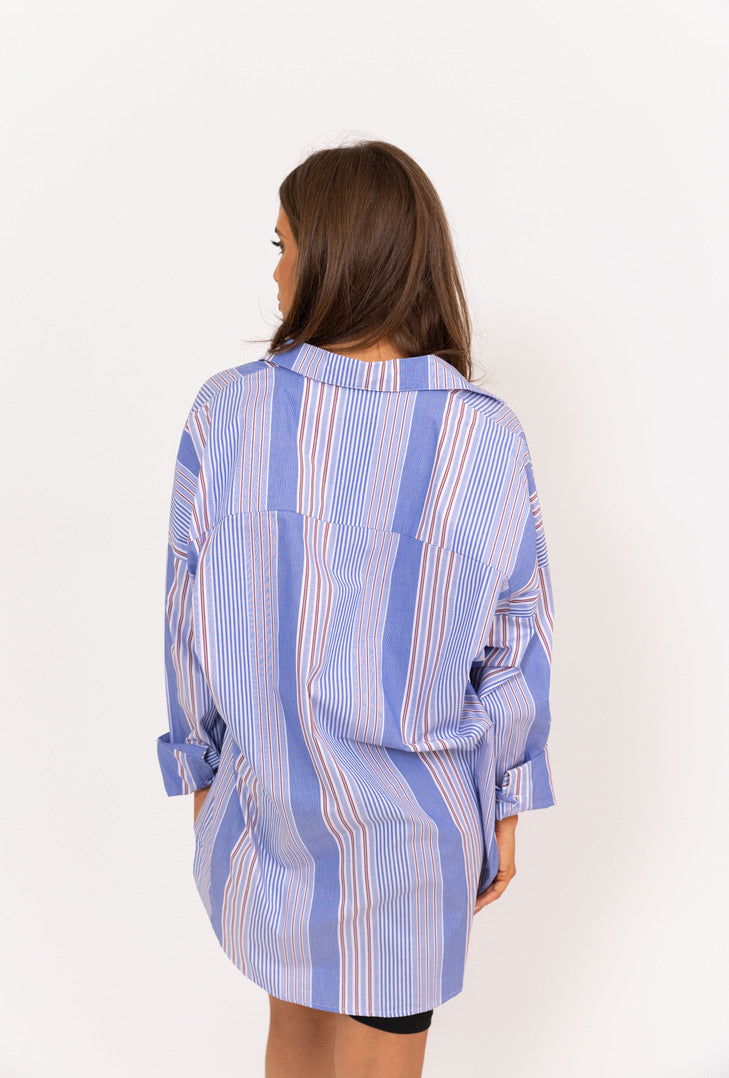 Plus-Size Striped Tunic