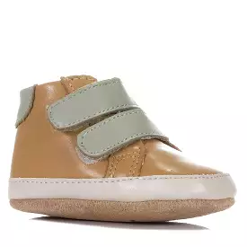 Pretty Brave Baby Hi-Top Shoes in Tan/Sage