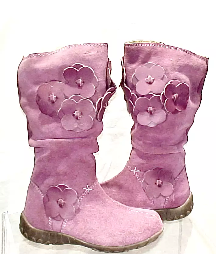 Primigi Flower-Power Tall Suede Boot - Rose Pink for Girls.