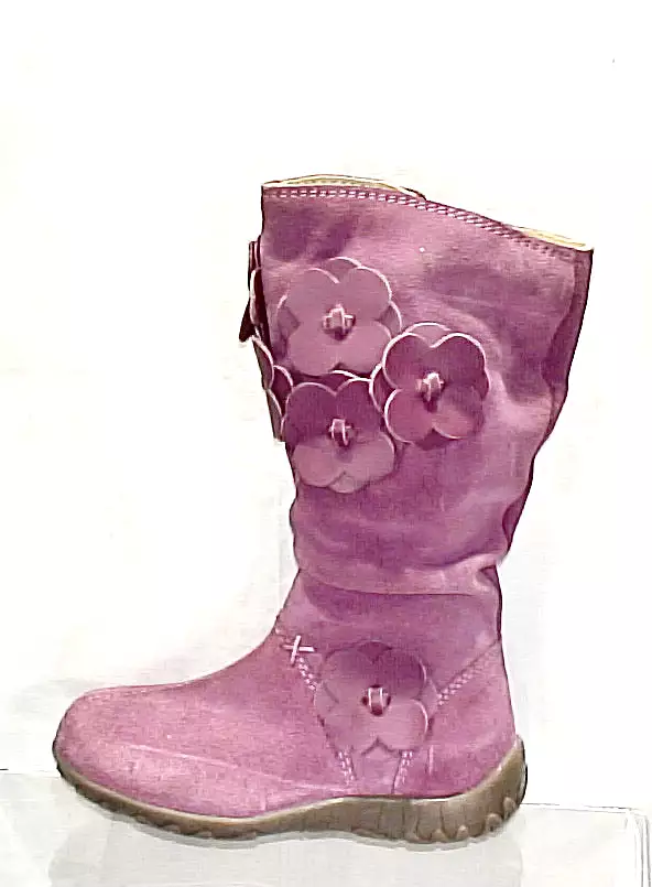 Primigi Flower-Power Tall Suede Boot - Rose Pink for Girls.