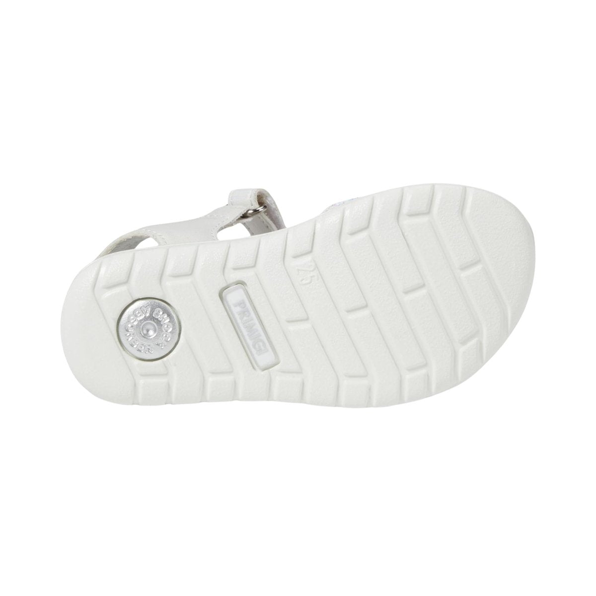 Primigi Girl's White Glitter Sandal, Sizes 31-35