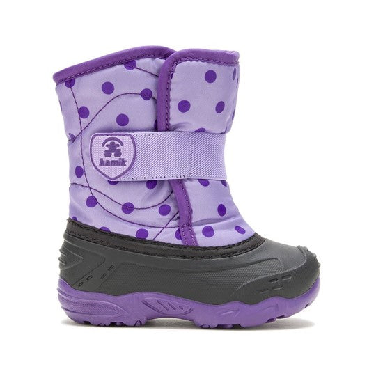 Printed Toddler Snow Boot - Purple Dots