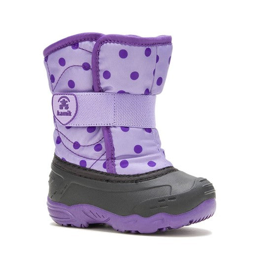 Printed Toddler Snow Boot - Purple Dots