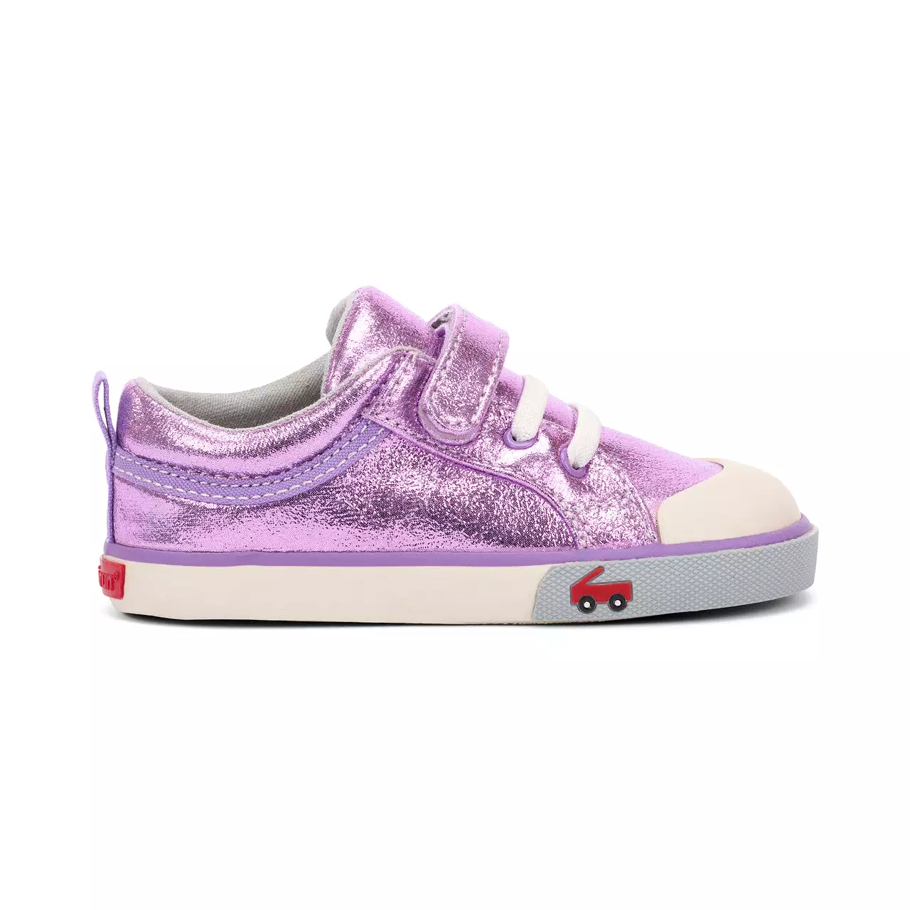 Purple Shimmer Kristin Kid's Canvas Sneaker